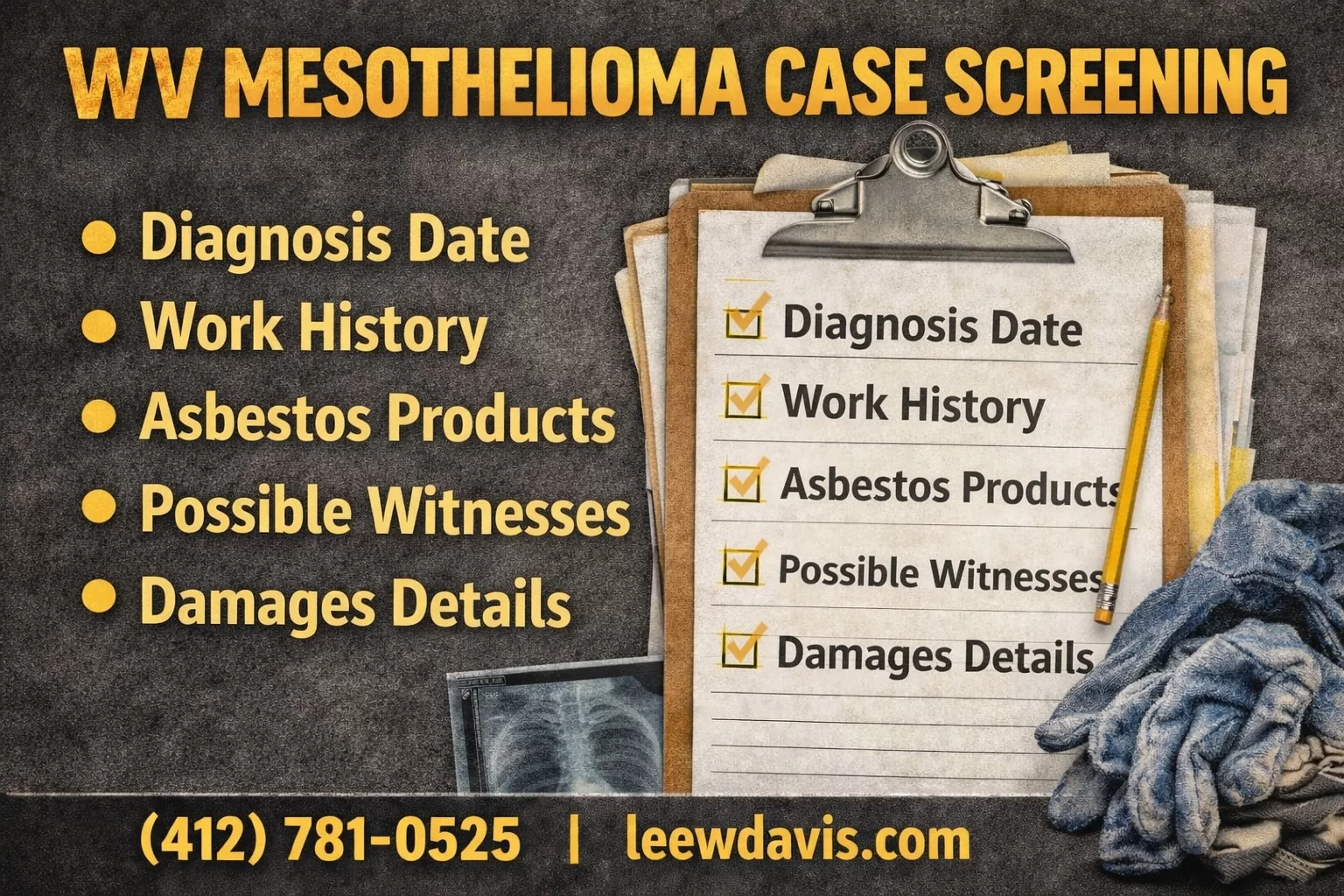 WV Mesothelioma Case Screening
